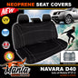 Manta Neoprene Rear Seat Covers For Navara D40 ST ST-X 10/2005-5/2015