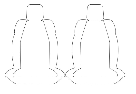 TUFF Canvas Front Seat Covers MAZDA BT-50 TF XTR GT SP THUNDER 7/2020-2026 Black