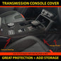Shevron Transmission Console Cover + Red Stitching For Ford Ranger Wildtrak Sport Small Gear Selector 5/2022-2024