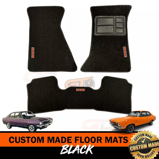 Custom Made Floor Mats 2 Rows for Holden Torana LC LJ GTR 1968-1973 Black 3 Piece Premium Carpet