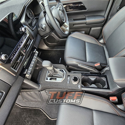 Shevron Transmission Console Cover + Orange Stitching For Mitsubishi Triton MV GSR 4WD only 12/2023-2024