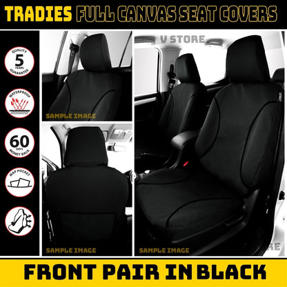 TUFF HD TRADE Canvas Seat Covers 2 Rows For BYD SHARK 6 All Series 07/2024-2025 BLACK