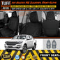 TUFF HD TRADE Canvas Seat Covers Front For Holden RG Colorado LZ LTZ LSX LT 6/2012-2019 Black