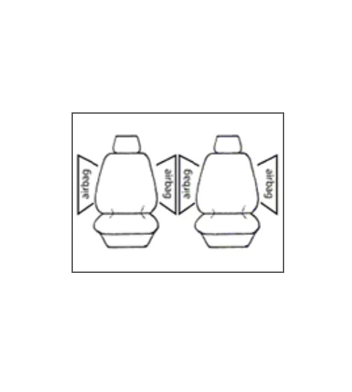 Tuff Canvas Front Seat Covers FORD RANGER NEXT GEN XLT SPORT WILDTRAK 2022-2026 Black