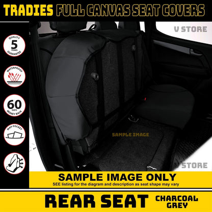 TUFF HD TRADE Canvas Seat Covers 2 Rows For BYD SHARK 6 All Series 07/2024-2025 BLACK