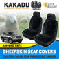 Custom made KAKADU Sheepskin Seat Covers for Toyota Prado 150 GX GXL 2009-5/2021 Charcoal