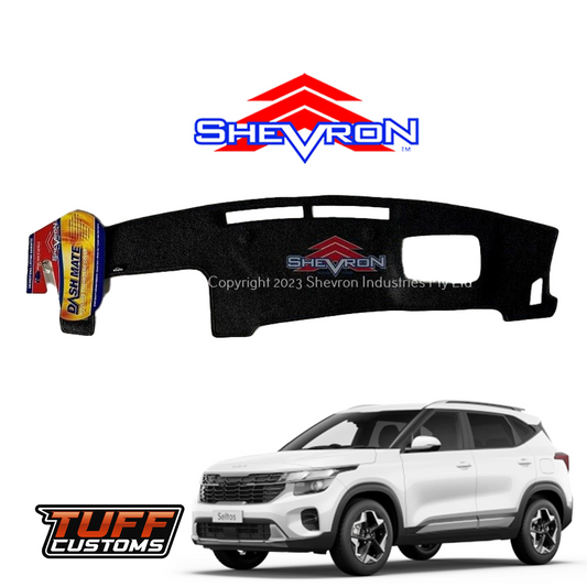 Shevron Black Dash Mat For Kia Seltos SP2 PE w/ HUD 8/2022-2024 DM1667D