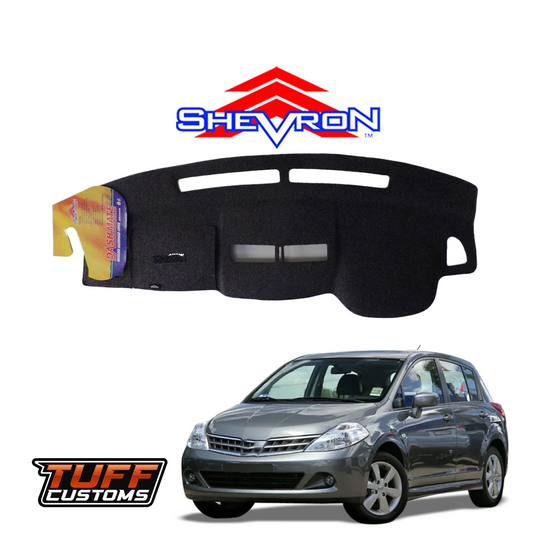 Shevron Black Dash Mat For Nissan Tiida 2006-9/2013 DM1000