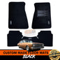 Custom Made Floor Mats 2 Rows for Ford XR GT Falcon 1966-68 3 Piece Set with LOGO BLACK