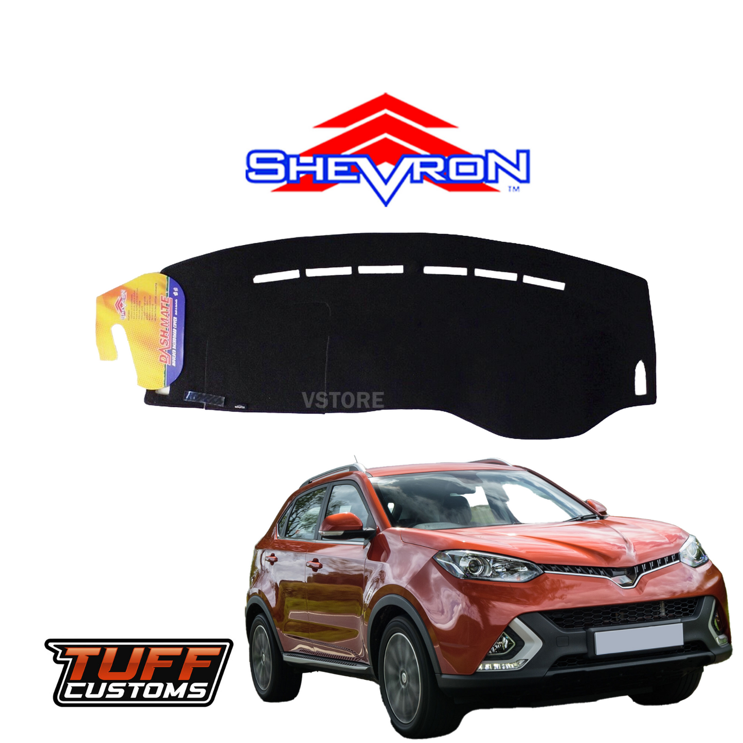 Shevron Black Dash Mat For MG GS SAS2 9/2016-2025 DM1518