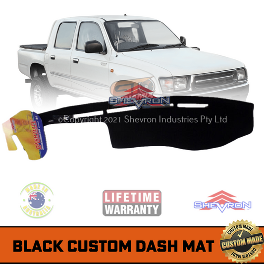 Shevron Black Dash Mat For Toyota Hilux LN147 167 Series 8/1997-2004 DM733B