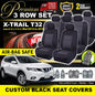 Premium Seat Covers 3 Rows Black For Nissan X-TRAIL T32 ST ST-L Ti 3/2014-7/2022