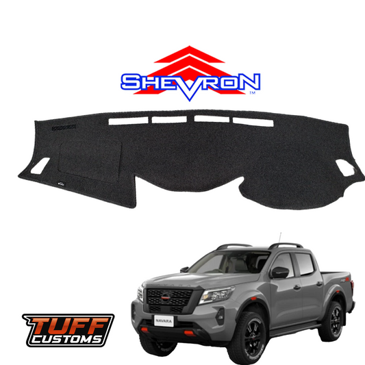 Shevron Black Dash Mat For Nissan Navara D23 SL ST ST X Pro4x 2/2021-2024 DM1603