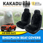 Custom made KAKADU Sheepskin Seat Covers for Isuzu TF D-MAX X-TERRAIN 6/2021-2025 Black