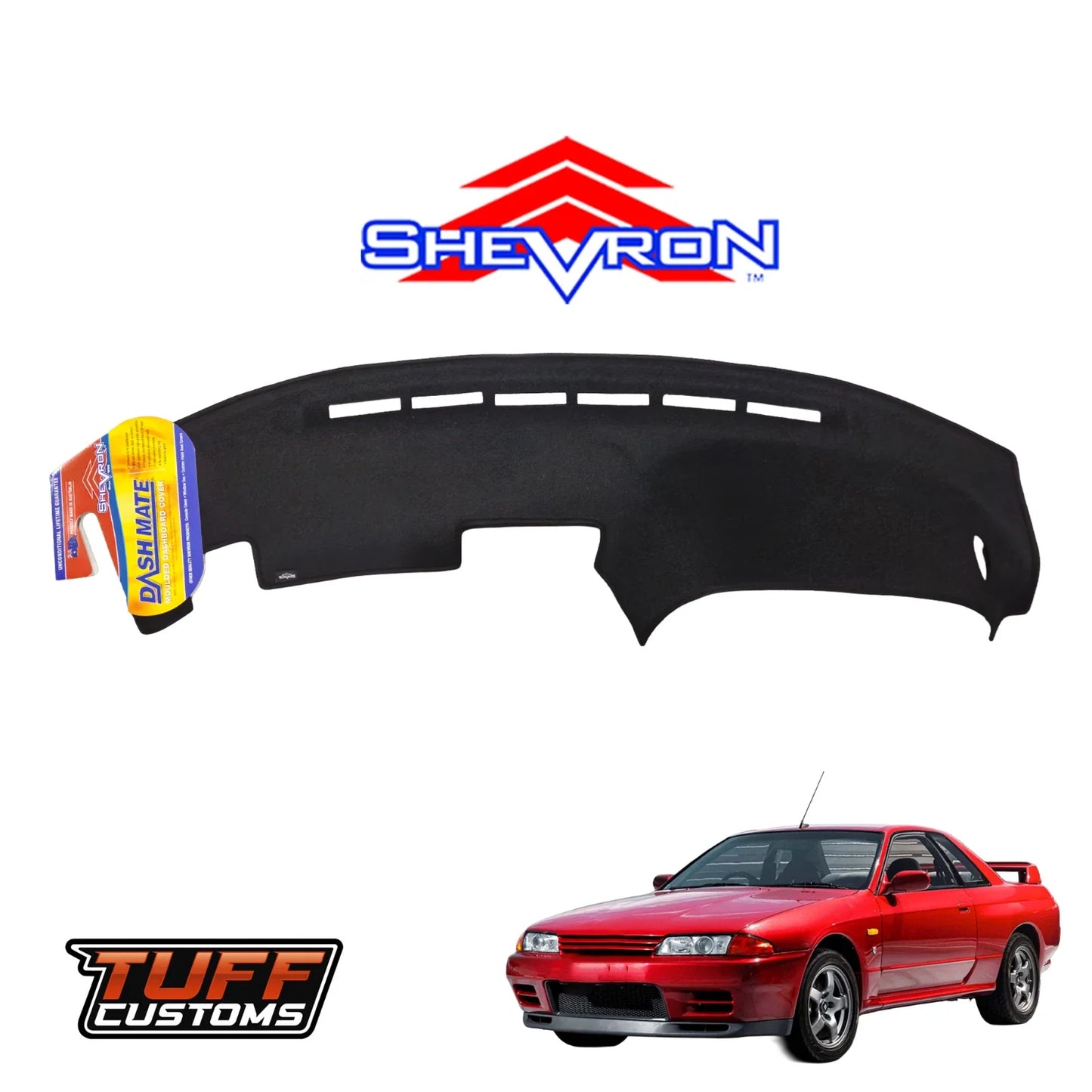 Shevron DASH MAT Black For Nissan Skyline R32 GT-R GTS Turbo Non Turbo 1989-1993 DM1726
