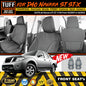 TUFF HD TRADE Canvas Seat Covers Front For Nissan Navara D40 ST ST-X RX 10/2007-10/2015 Charcoal