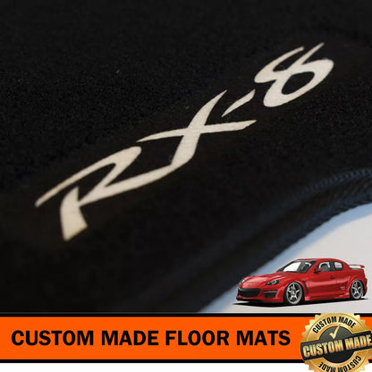 Custom Made Floor Mats 2 Rows MAZDA RX-8 Rotary 07/2003-2012 BLACK