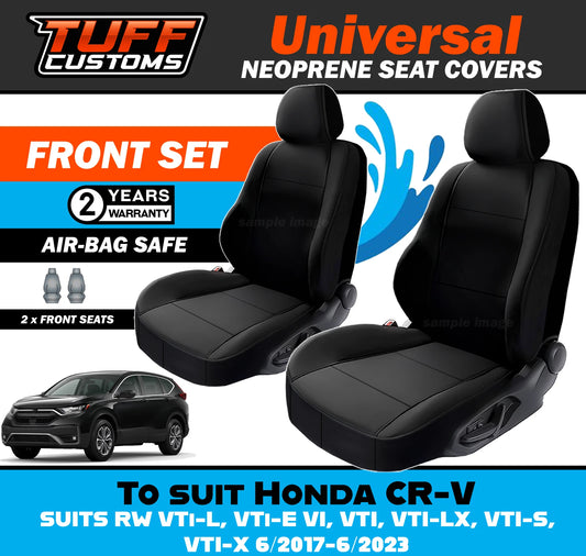 TUFF Customs Universal Neoprene Seat Covers Honda CRV CR-V RW VTi-L VTi-E VI VTI VTI-LX VTI-S VTI-X 6/2017-6/2023