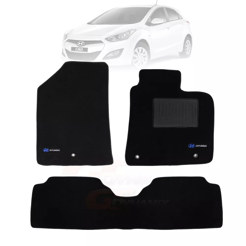 Custom Made Floor Mats 2 Rows For Hyundai i30 GD Hatch 2012-2/2017 BLACK