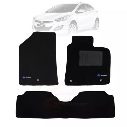 Custom Made Floor Mats 2 Rows For Hyundai i30 GD Hatch 2012-2/2017 BLACK
