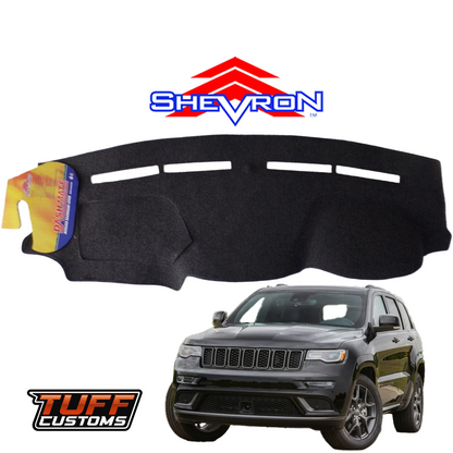 Shevron Black Dash Mat For Jeep Grand Cherokee WK2 Laredo 5/2011-7/2021 DM1237