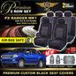 Premium Seat Covers 2 Rows Black For FORD PX MK1 RANGER XL XLS XLT 10/2011-10/2015