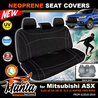 Manta Neoprene Rear Seat Covers For Mitsubishi ASX XA XB XC OCT/2016 -2025