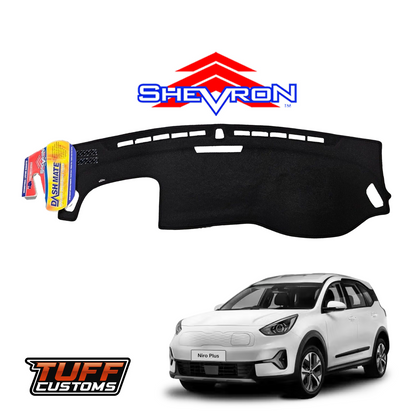 Shevron Black Dash Mat For Kia Niro PBV EV w/ Charging Bar Cutout 4/2022-2025 DM1664