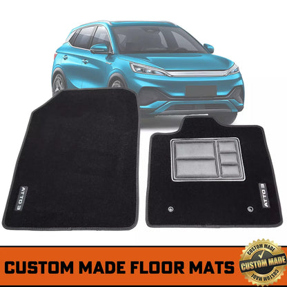 Custom Made Floor Mats 2 Rows For BYD Atto 3 2022-2025 Black