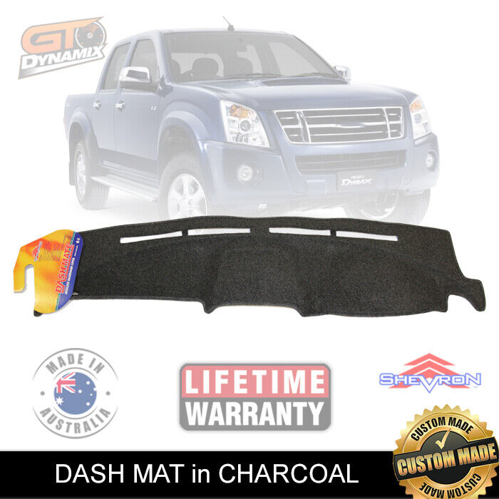 Shevron Charcoal Dash Mat For Isuzu D-Max SX LS LSM LSU 10/2008-5/2012 DM1106