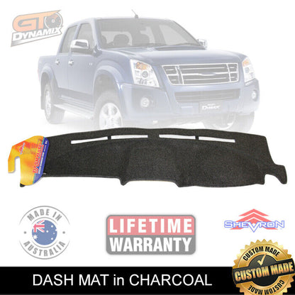 Shevron Charcoal Dash Mat For Isuzu D-Max SX LS LSM LSU 10/2008-5/2012 DM1106