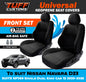 TUFF Customs Universal Neoprene Seat Covers Nissan Navara D23 NP300 Single Dual King Cab 12/2020-2025