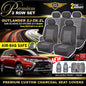 Premium Seat Covers 2 Rows Charcoal Grey For Mitsubishi OUTLANDER ZJ ZK ZL 2012-7/2021