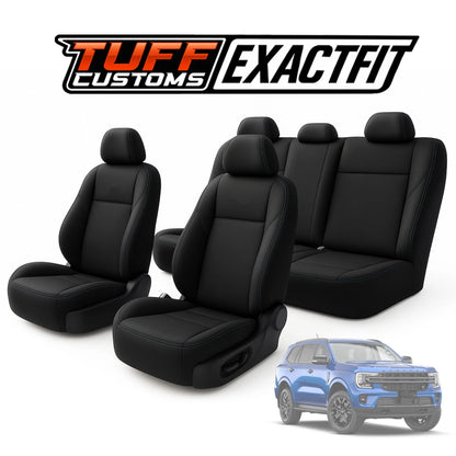 TUFF Customs EXACTFIT Neoprene Seat Covers FORD NEXT GEN Everest Platinum Wildtrack Trend Sports 2022-2026 2 Rows