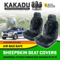KAKADU Luxury Sheepskin Seat Covers Suits Nissan Navara D22 30mm 5 Colours 6YRW