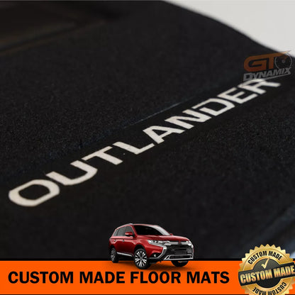Custom Made Floor Mats 2 Rows Mitsubishi Outlander ZJ ZK ZL EXCEED VRX LS 11/2012-2020 BLACK