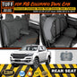 TUFF HD TRADE Canvas Seat Covers Rear For Holden RG Colorado LT LTZ LZ 5/2012-2019 Charcoal