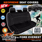 Manta Neoprene Middle Row Seat Covers For FORD Everest Trend Titanium 2015-2022