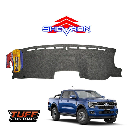 Shevron Black Dash Mat For Ford Ranger XL XLS XLT Sport 5/2022-2024 DM1650