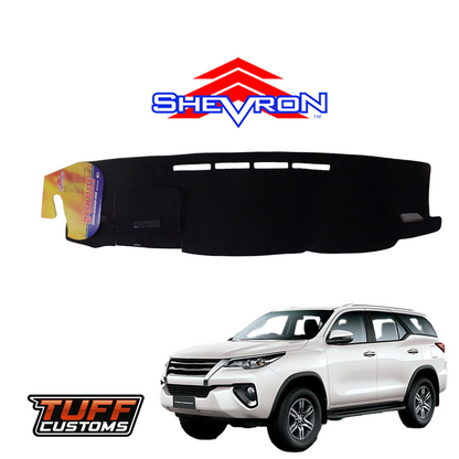 Shevron Black Dash Mat For Toyota Fortuner 2nd Gen GX/GXL 2018-2025 DM1413