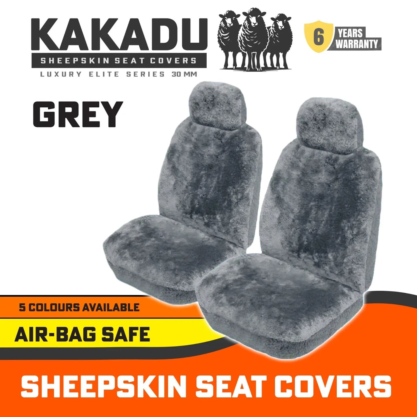 KAKADU Luxury Elite Universal Sheepskin Seat Covers MAZDA 6 GL SPORT SEDAN WAGON 9/2016-2025 5 Colours Available