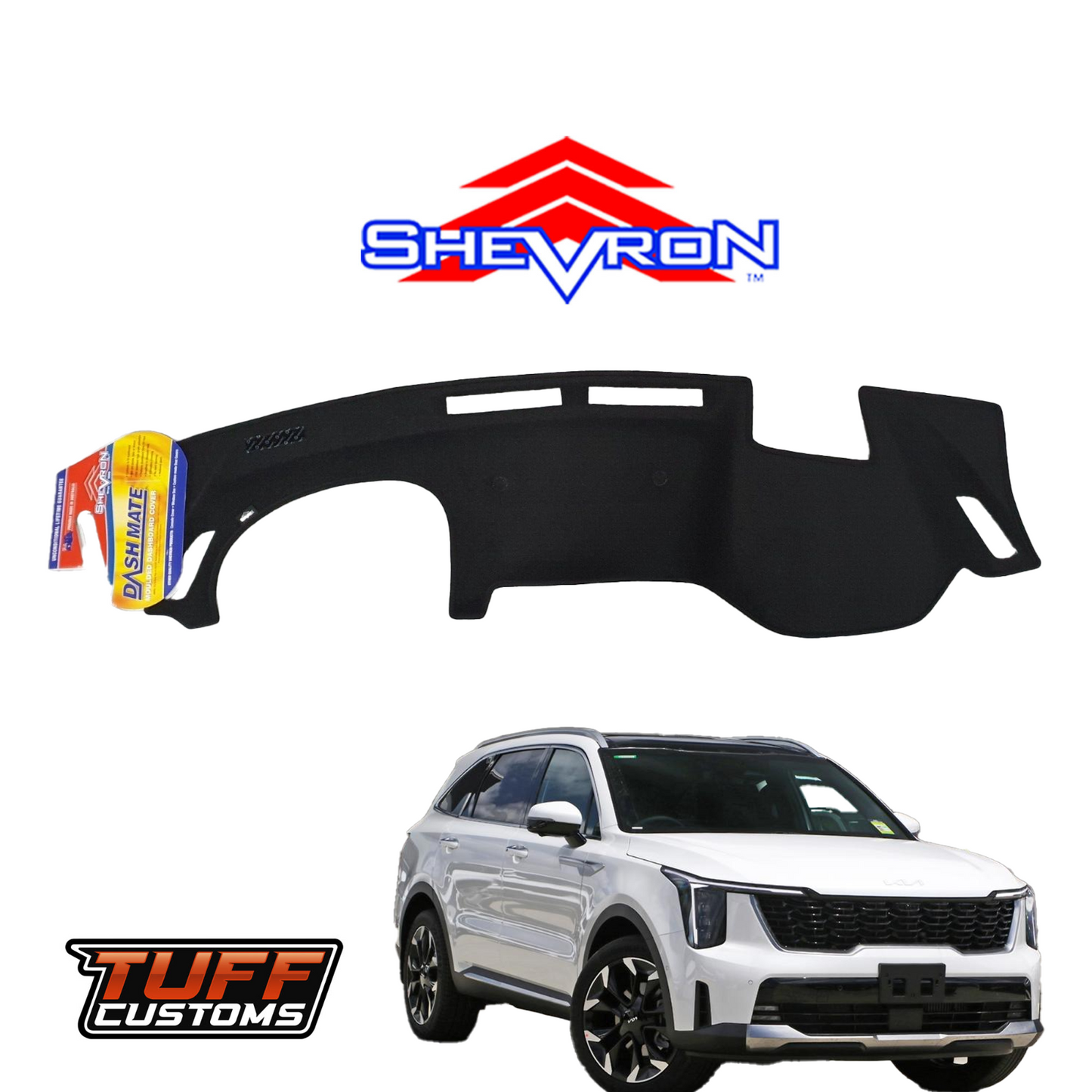 Shevron Black Dash Mat For Kia Sorento MQ4 w/ HUD 4/2020-09/2023 DM1590D