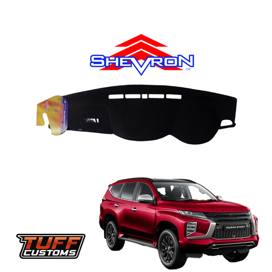 Shevron Black Dash Mat For Mitsubishi Pajero QE QF Sport GLX GLS GLR 10/2015-on DM1393