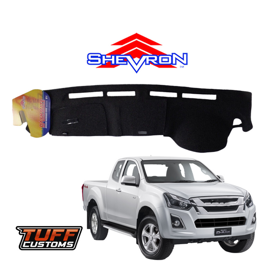Shevron Black Dash Mat For Isuzu MU-X LS M LS T LS U w/ Centre Lid 9/2013-5/2021 DM1282