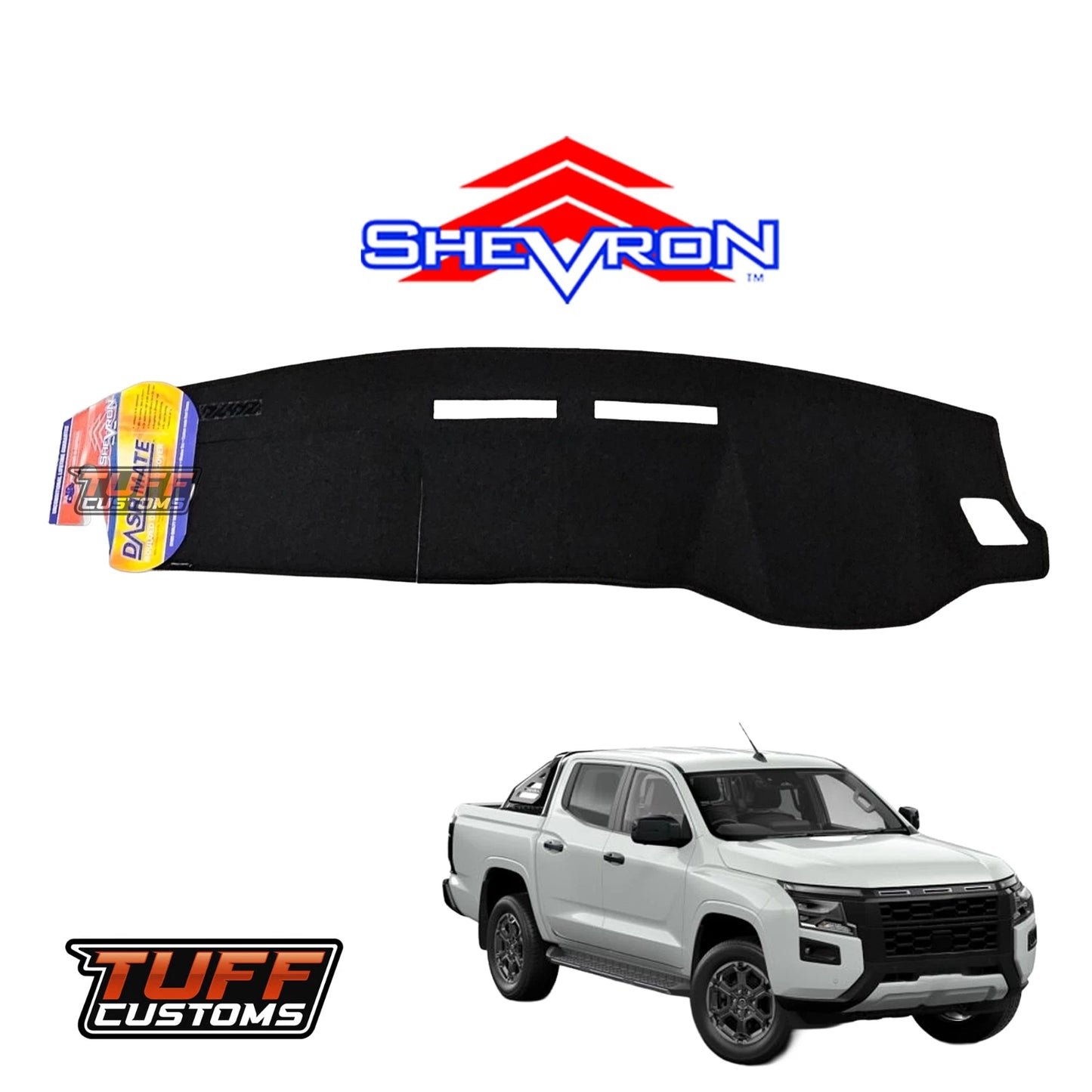 Shevron Dash Mat For Nissan Navara D27 SL ST ST-X PRO-4X 2026-On Black DM1752