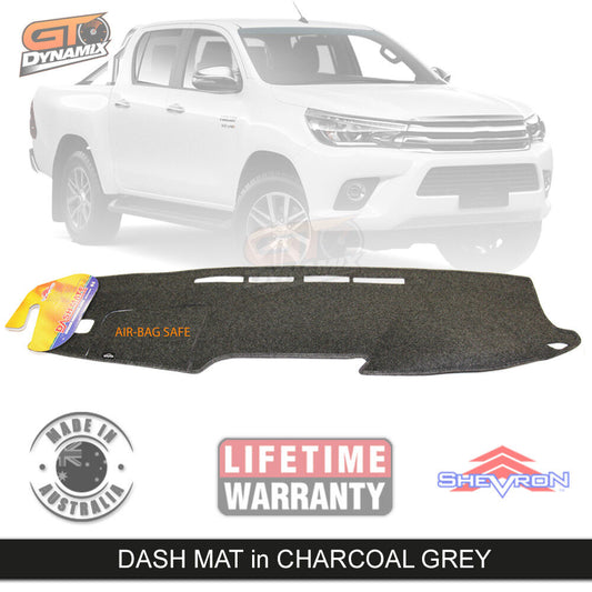 Shevron Charcoal Dash Mat For Toyota Hilux YN85 YN106 LN106 1986-7/1997 DM126
