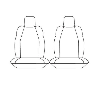 TUFF HD TRADE Canvas Seat Covers Front For Isuzu MU-X RJ 7/2021-2024 Charcoal
