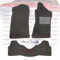 Custom Made Floor Mats Set of 3 Charcoal with RED Badge VL TURBO Calais BT1