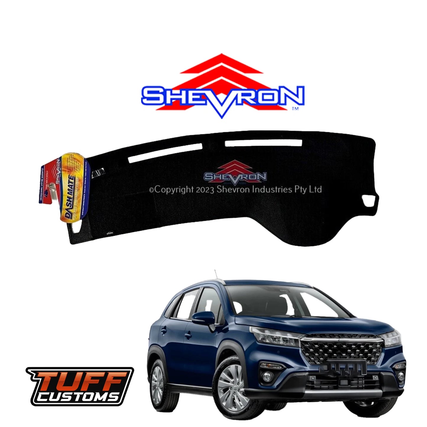Shevron Black Dash Mat For Suzuki S Cross AKK414 JWB 11/2021-2024 DM1654