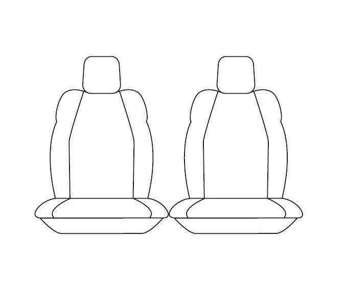 TUFF HD TRADE Canvas Seat Covers Front For Isuzu Dmax TF Space Cab SX 7/2020-2024 Black